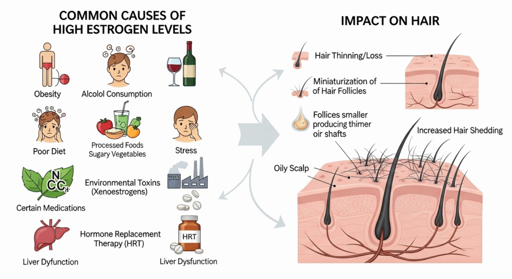 How High Estrogen Levels Can Lead to Hair Loss