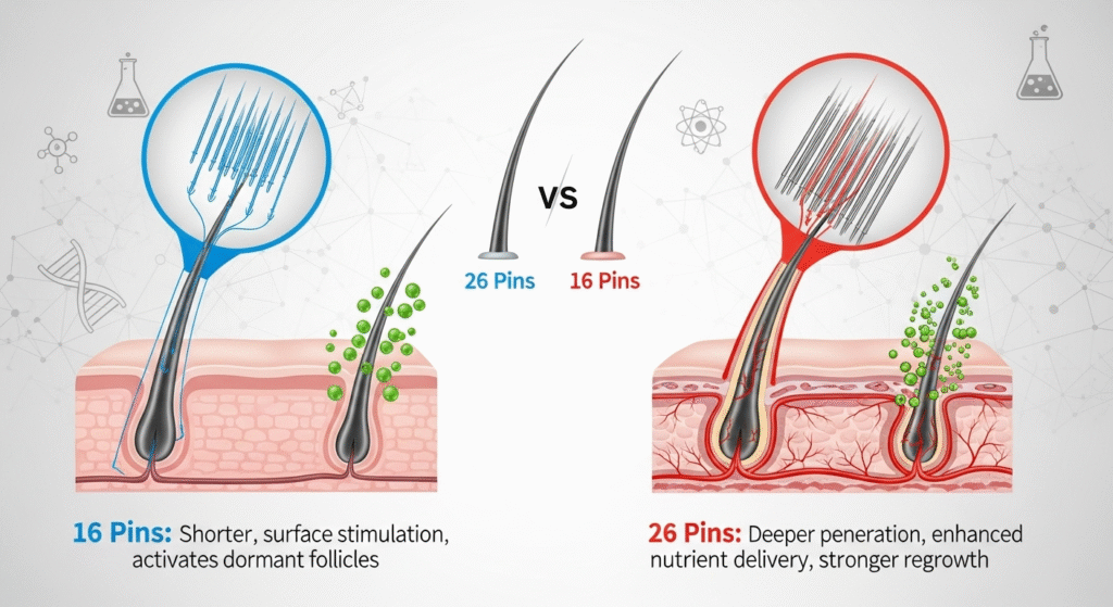 16 vs 26 Pins for Hair Loss